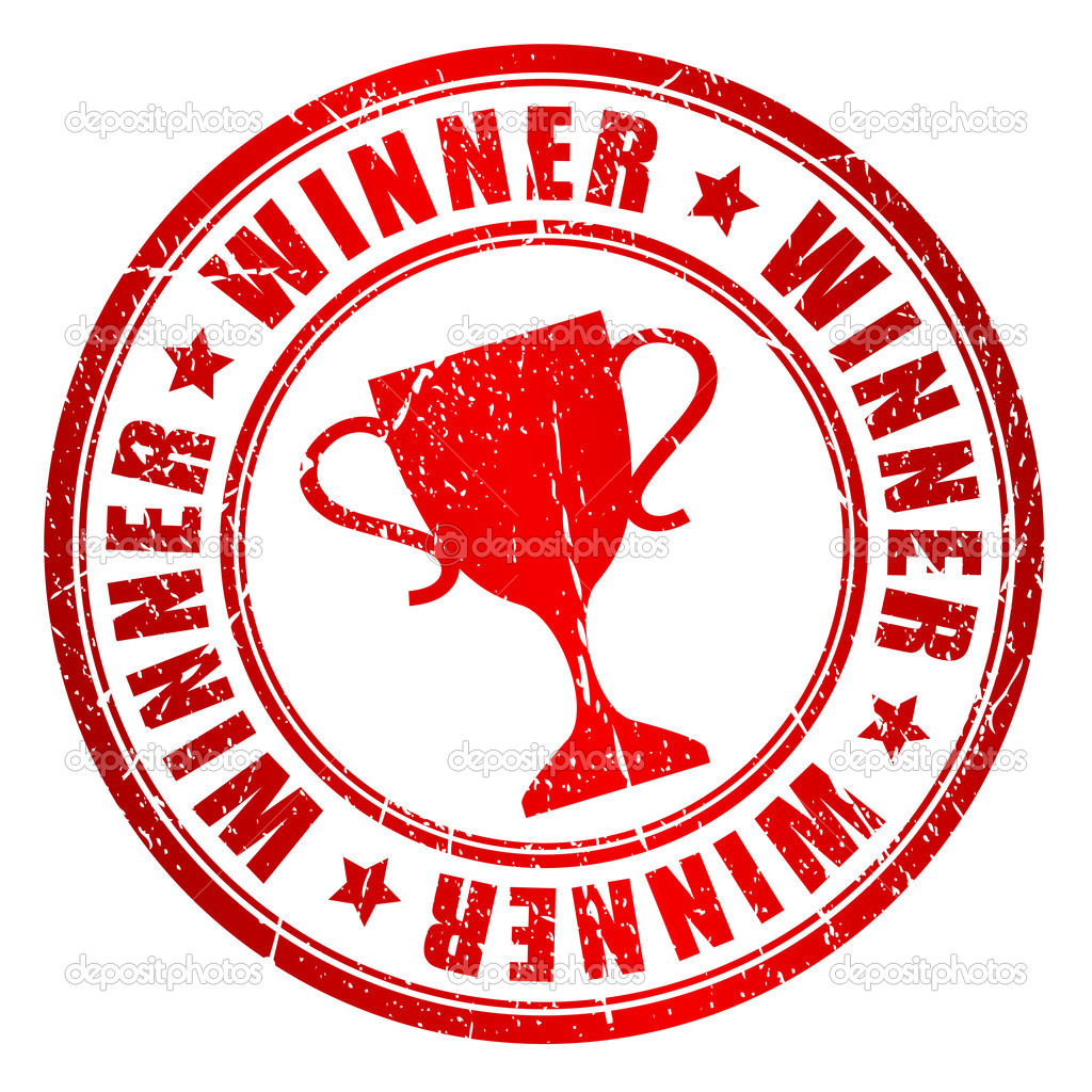 Vector winner stamp isolated on white