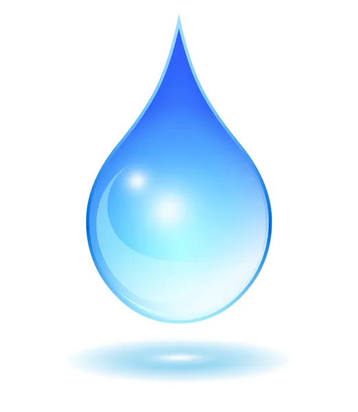 Vector glass water drop — Stock Vector