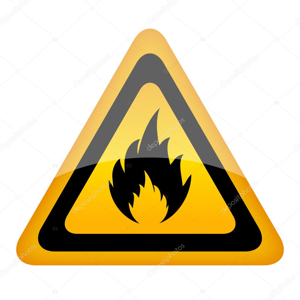 Vector fire sign
