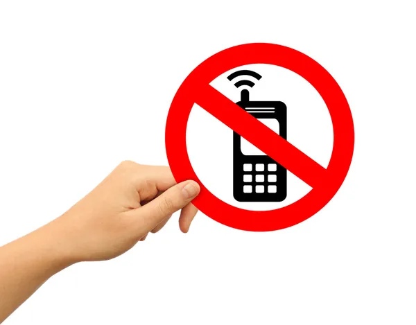 No mobile phone sign — Stock Photo, Image