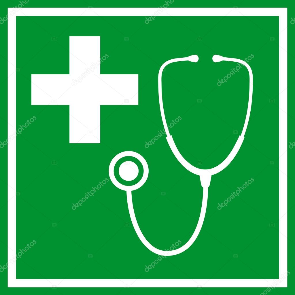 First aid vector sign illustration