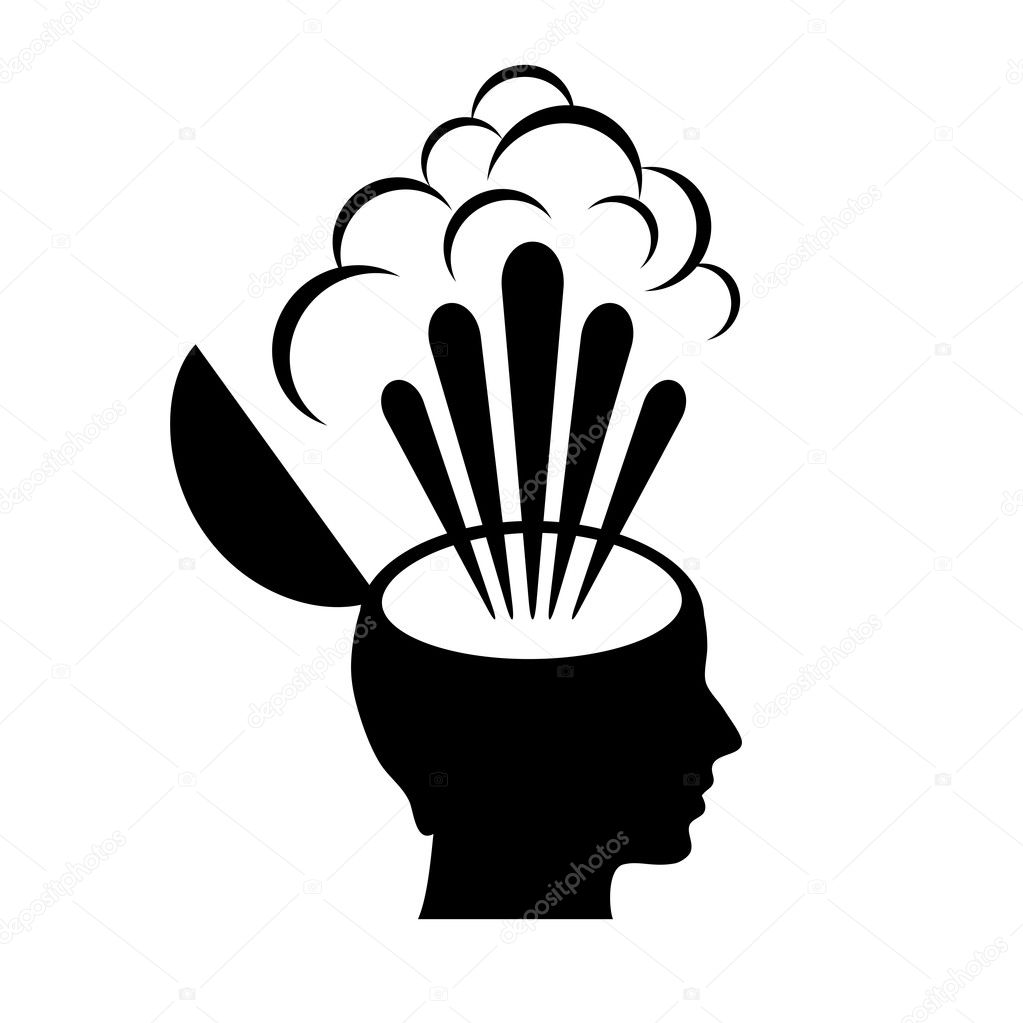 Stress vector sign isolated on white