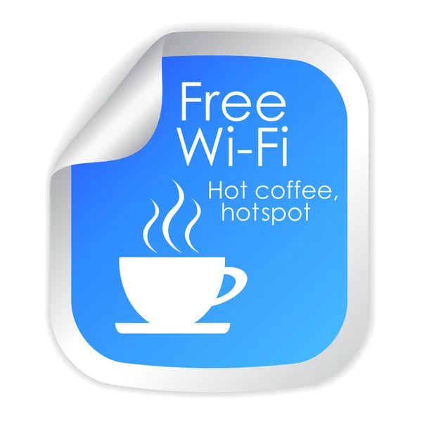 Etiqueta wi-fi gratuita — Archivo Imágenes Vectoriales