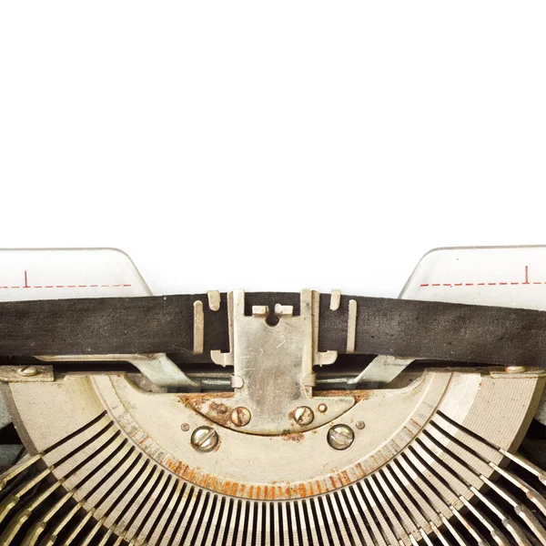 Máquina de escrever com folha em branco — Fotografia de Stock