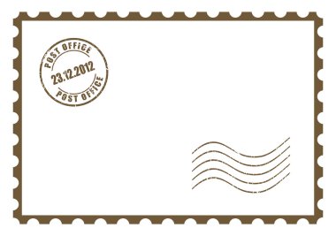 vektör boş kartpostal