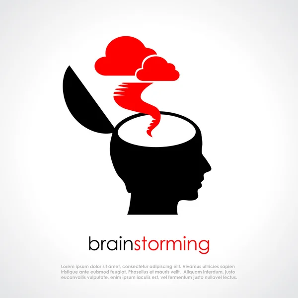 Brainstorming-Ikone — Stockvektor