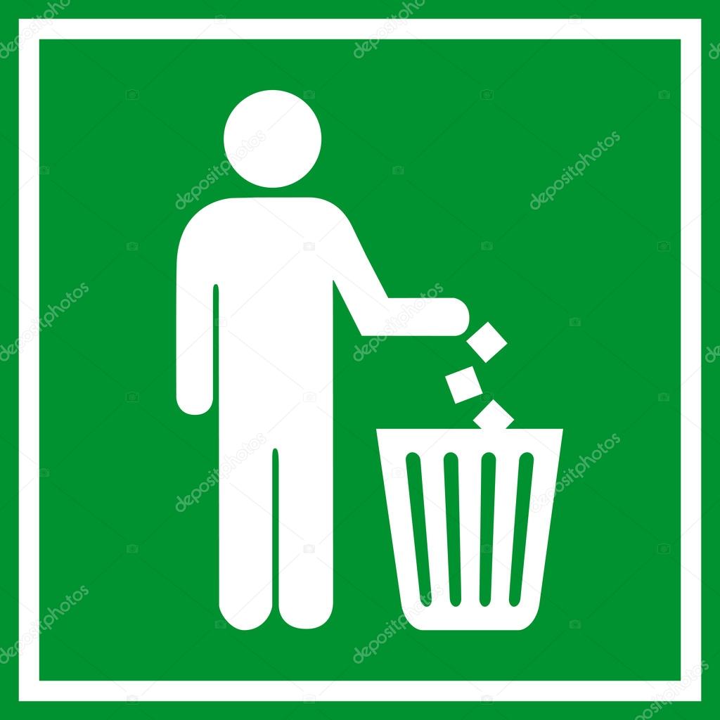 Do not litter, vector sign