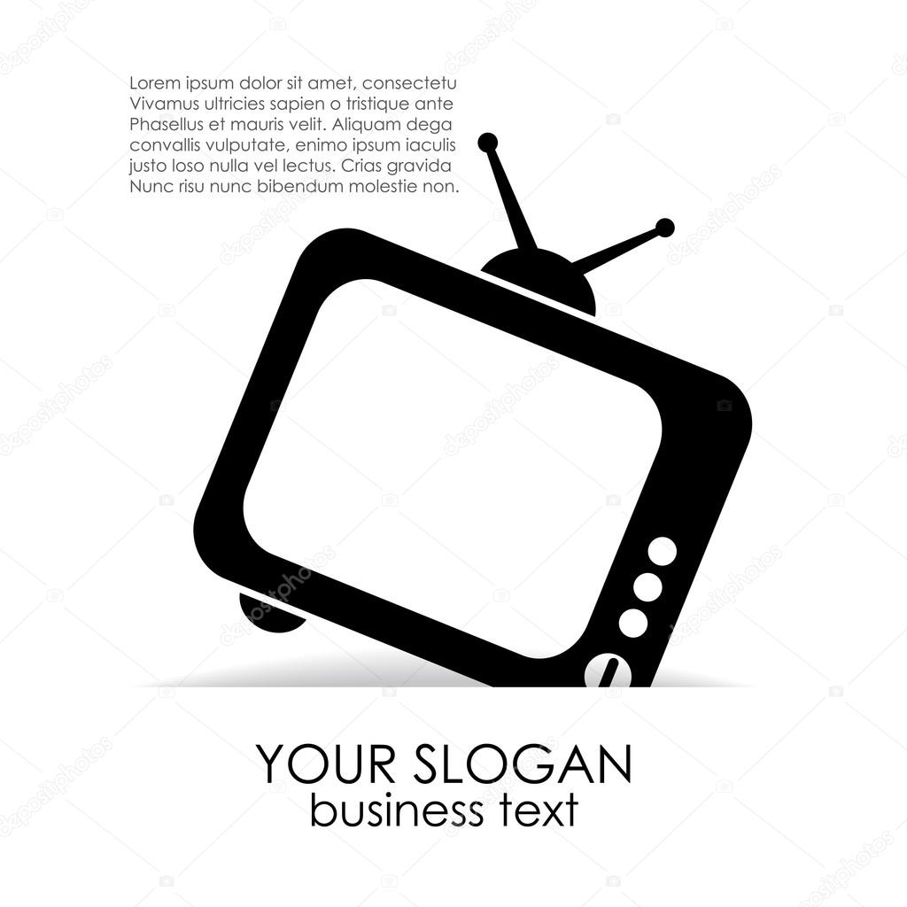 Television vector poster