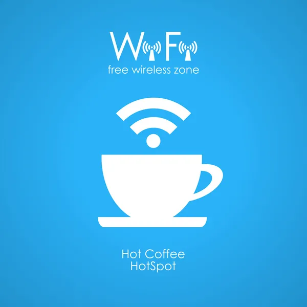 Gratis Wifi Café Poster — Stockvektor