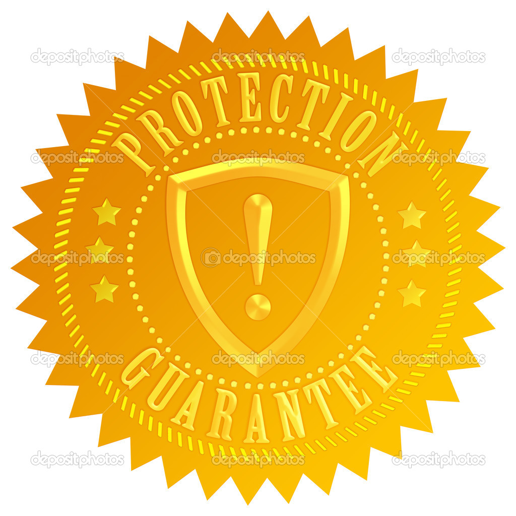 Protection guarantee icon isolated on white