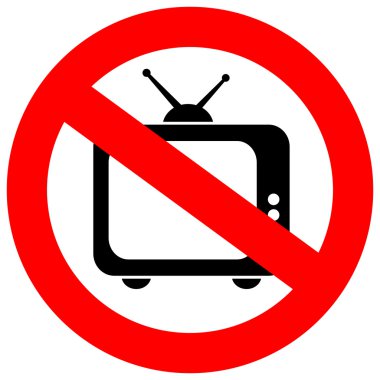 No tv sign clipart