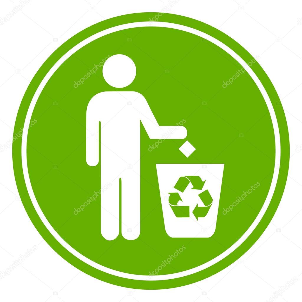Recycle bin symbol