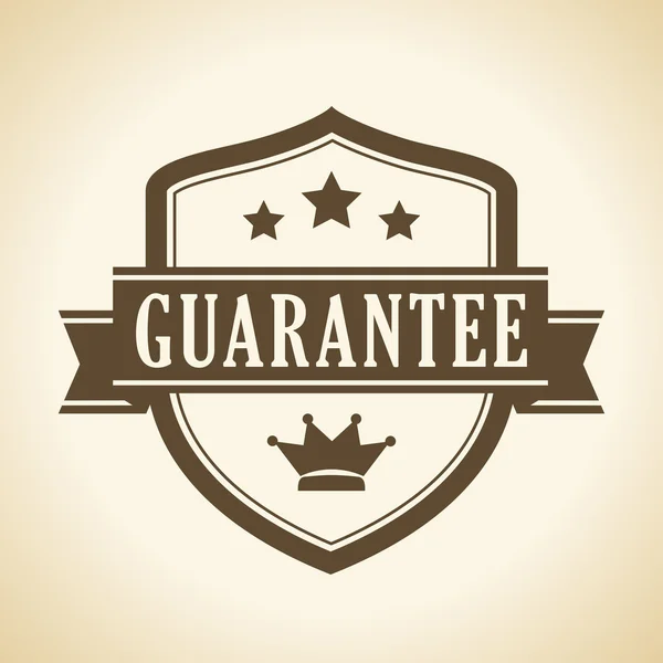 Retro guarantee icon — Stock Vector