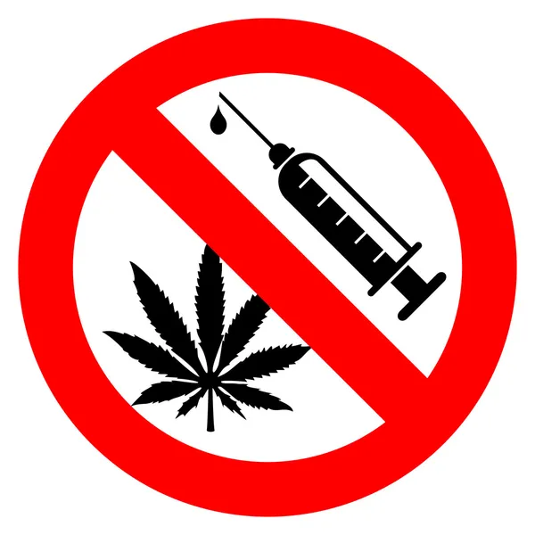 No drugs sign — Stock Vector