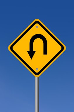 Turn back road sign clipart