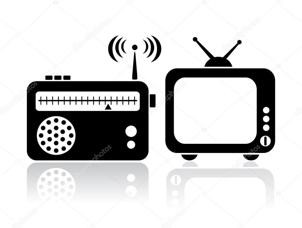 Tv radio icons