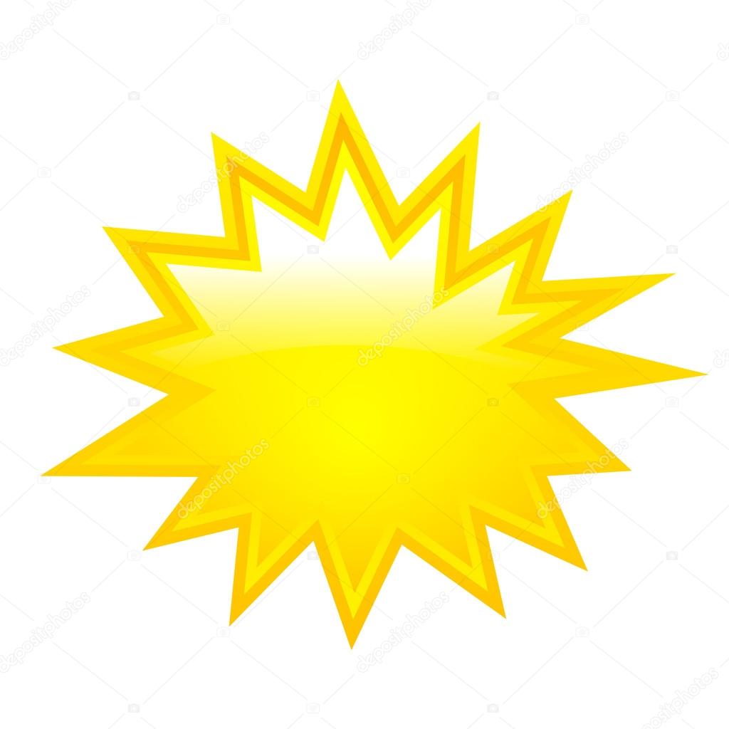 Yellow boom vector star