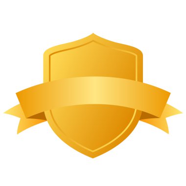 Altın rozet vektör çizim