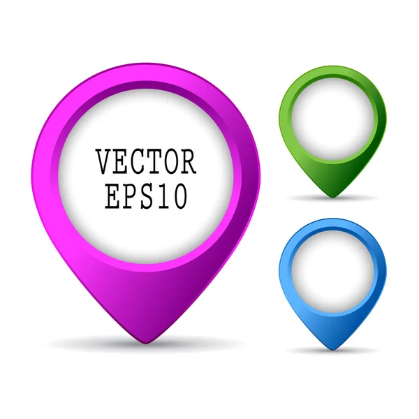 Location pin button — Stock Vector
