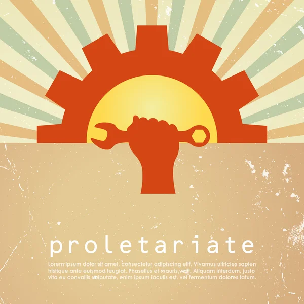 Proletariate wektor plakat — Wektor stockowy