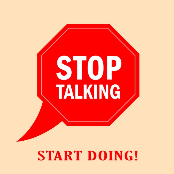 Smettila di parlare. — Vettoriale Stock