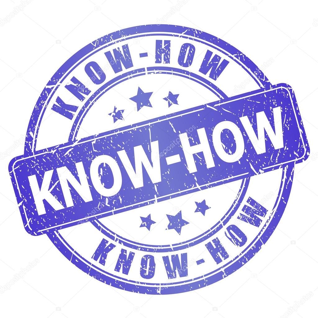 Know-how stamp isolated on white background