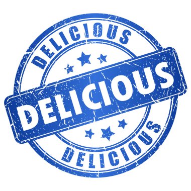 lezzetli vektör damgası