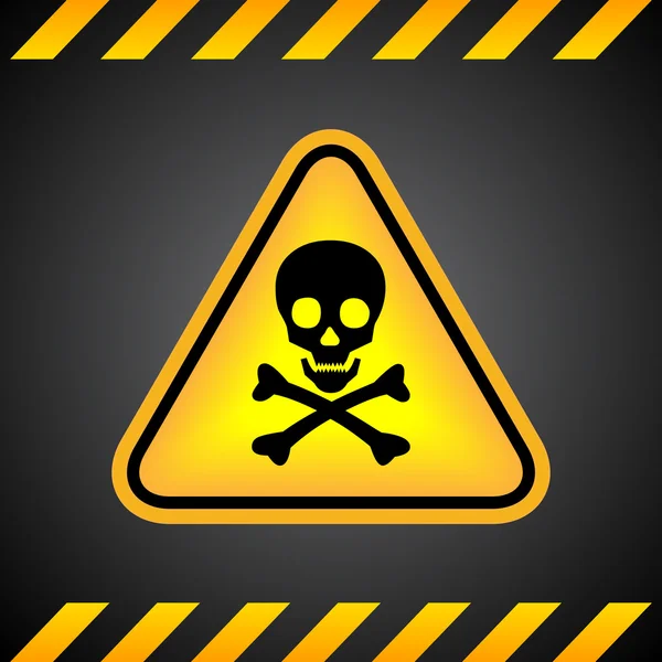 Danger signe du crâne — Image vectorielle