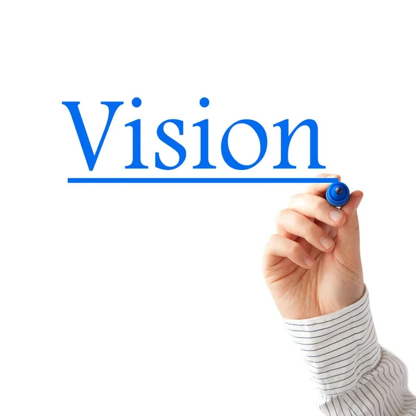 Hand Writing Vision Word — Stock Photo, Image