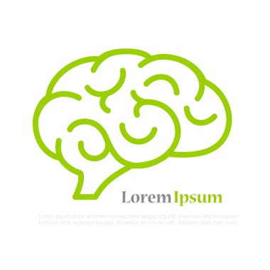 Beyin satırı vektör simgesi