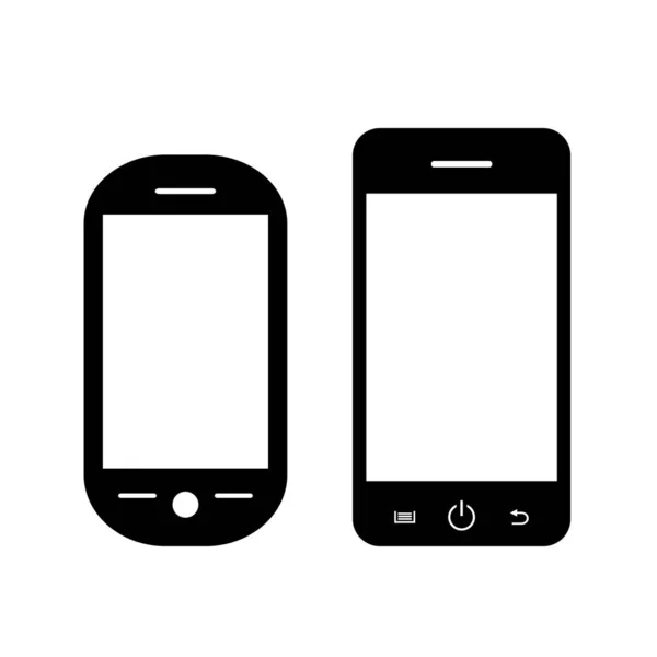 Современные Векторные Иконки Мобильных Телефонов — стоковый вектор