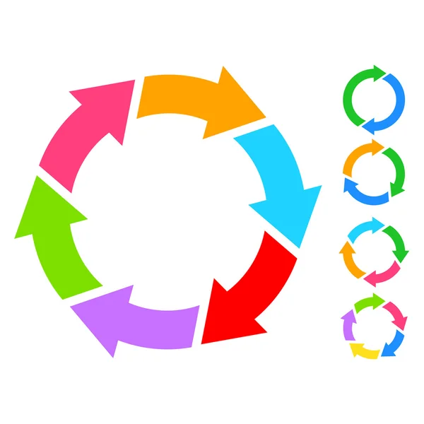Diagramme de cercle de cycle — Image vectorielle