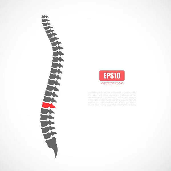 Spine Pain Vector Icon — Stock Vector