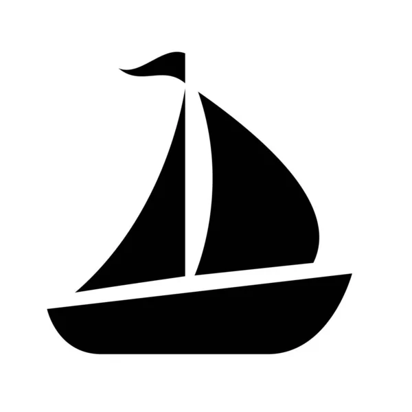 Yacht Vektor Web Ikon — Stock Vector