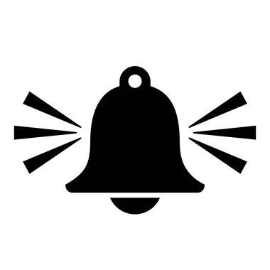 Alarm çanı siluet simgesi