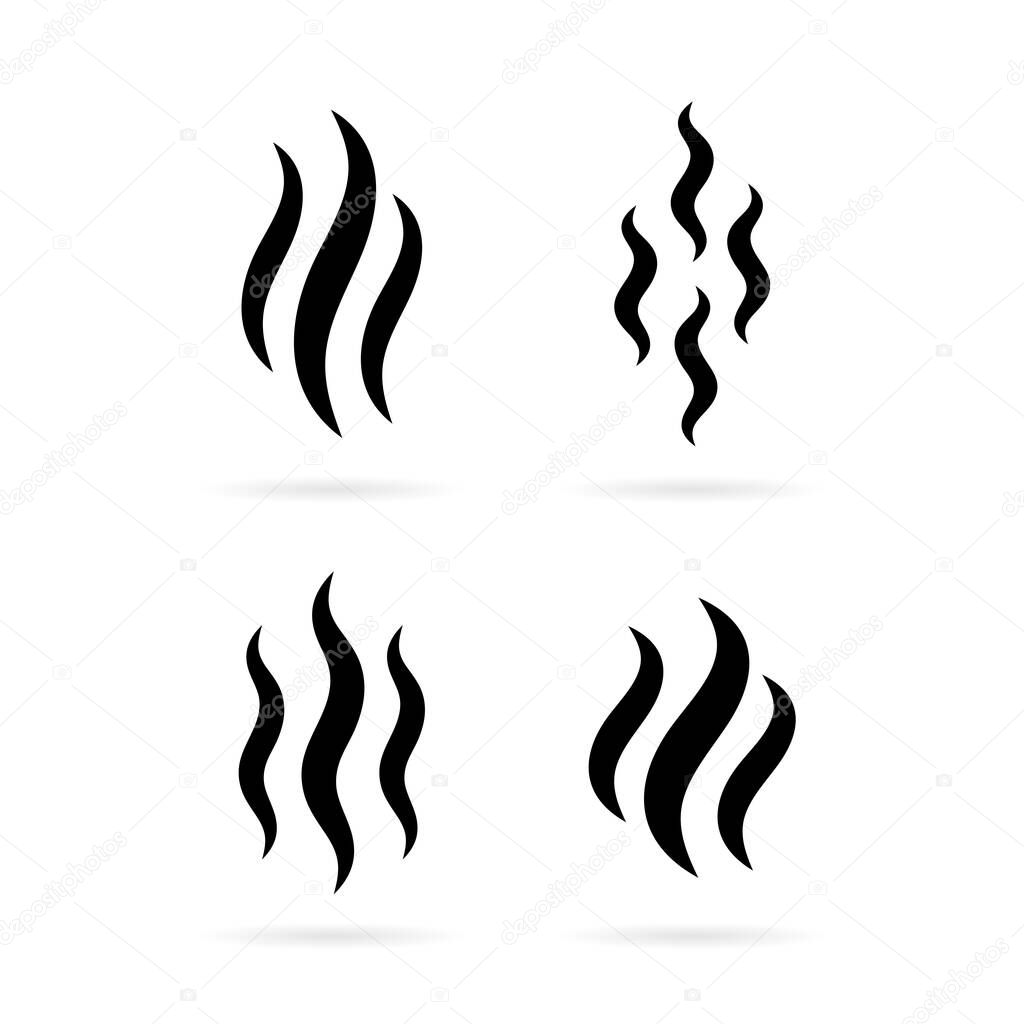 Smoke steam silhouette icon