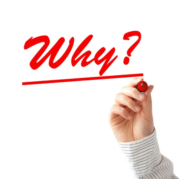Why Question White Background — Stock Photo, Image