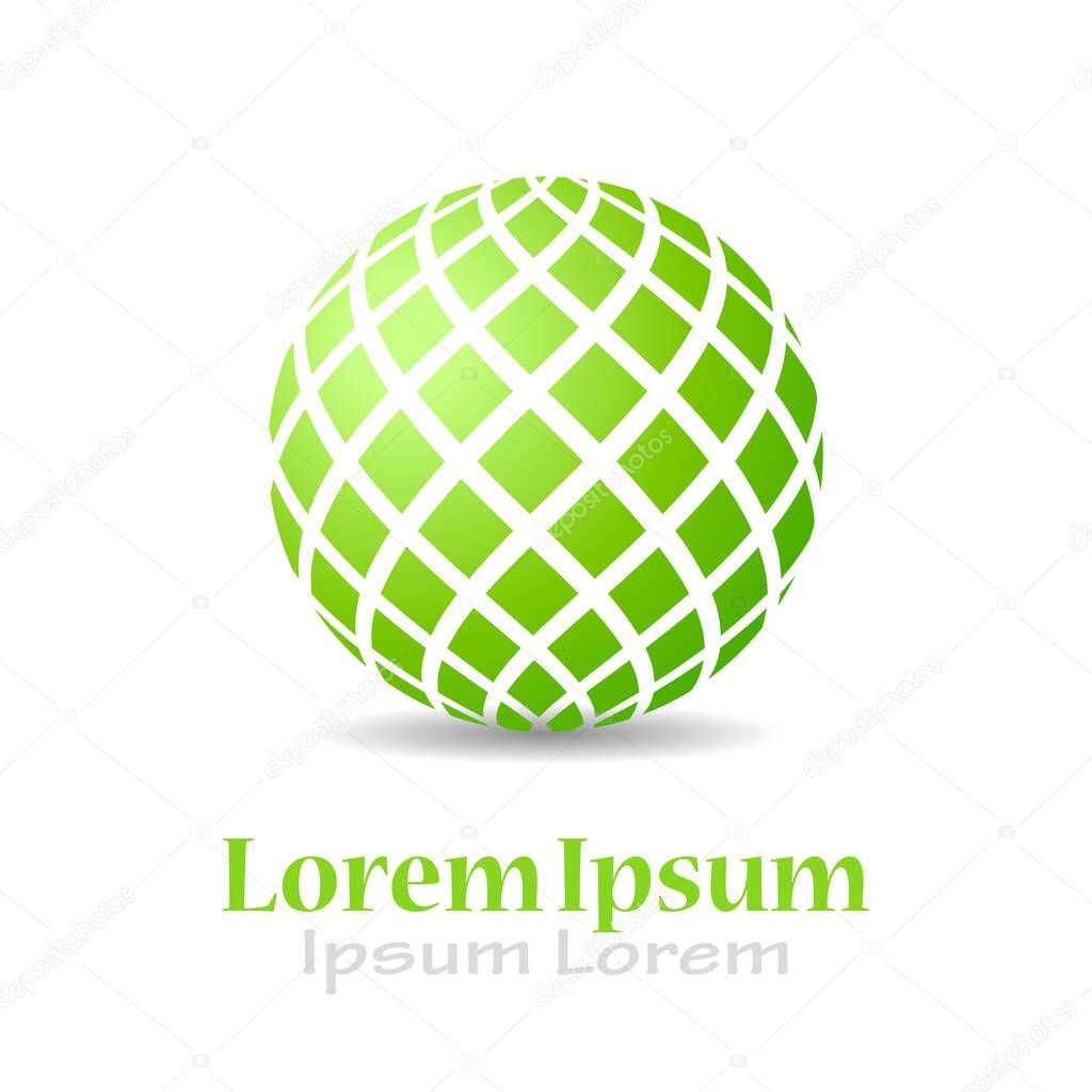 Green sphere vector logo