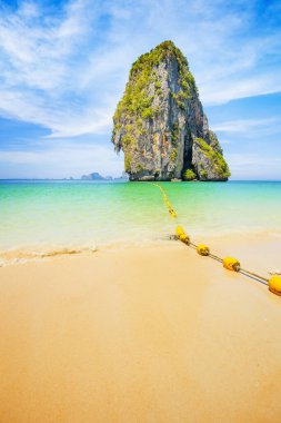 Tayland 'da Phra Nang tropik plajı