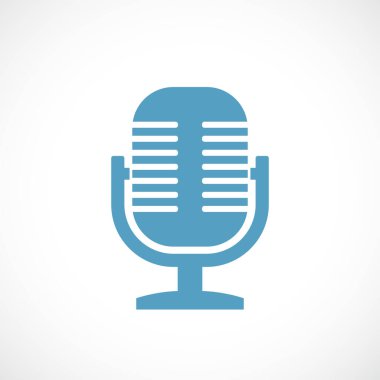 Retro mikrofon vektör simgesi