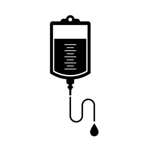 Intravenous Therapy Blood Bag Icon — Stock Vector