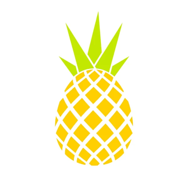 Icône Vectorielle Ananas Isolée Sur Fond Blanc — Image vectorielle