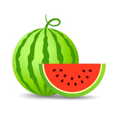 Karpuz vektör karikatür simgesi