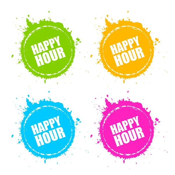 Happy Hour Blot Icon — Stok Vektör