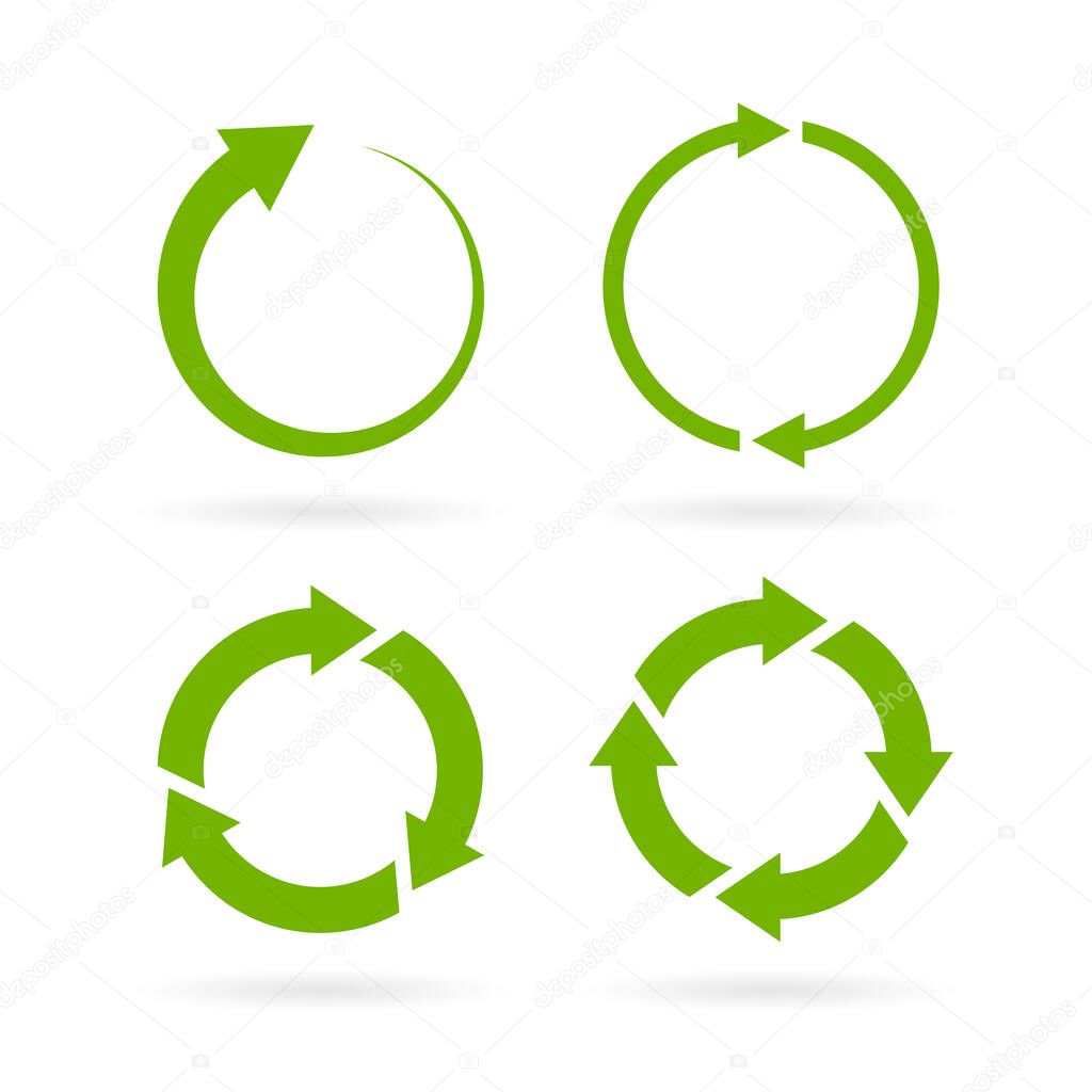 360 degree complete cycle web vector arrows