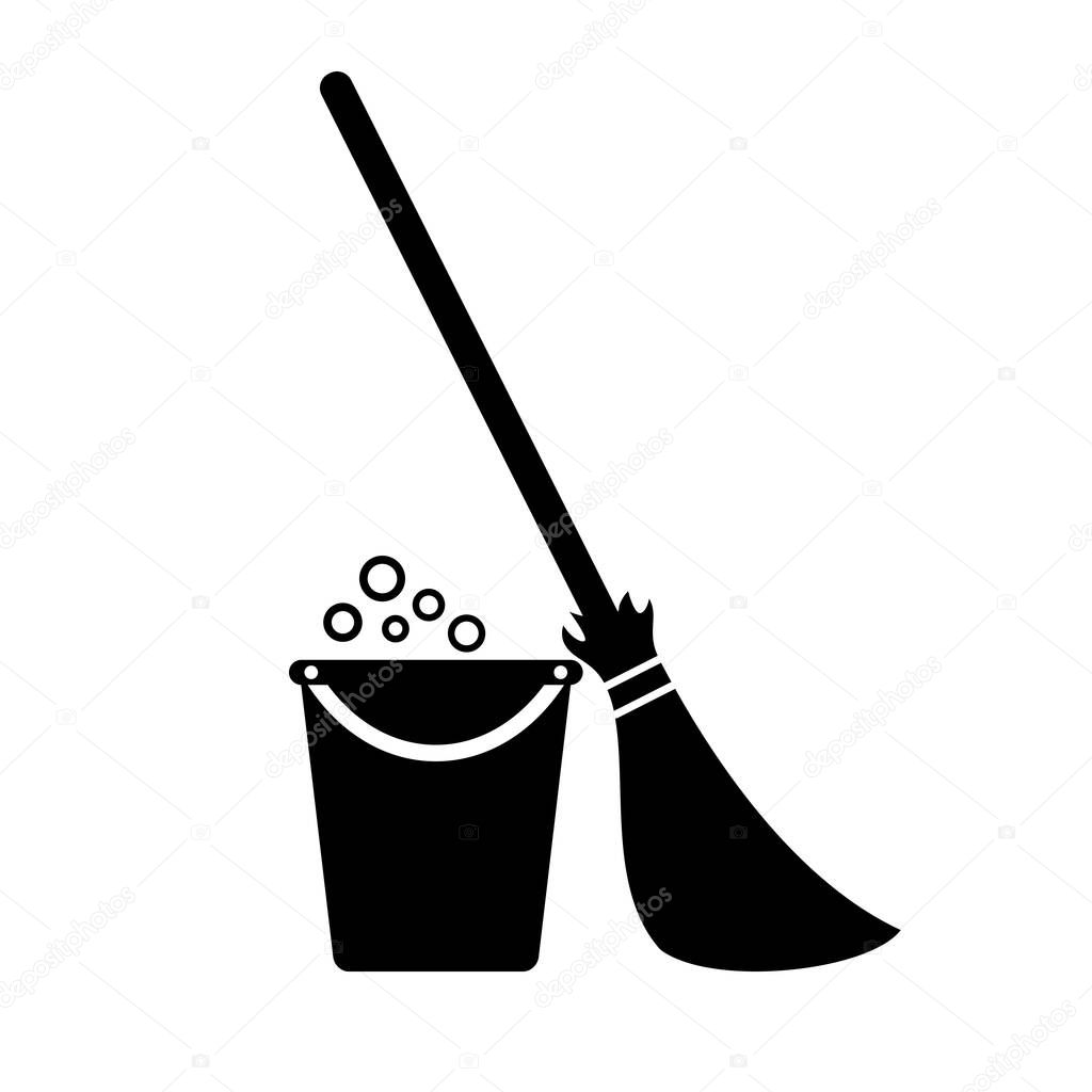 Cleaning home vector icon