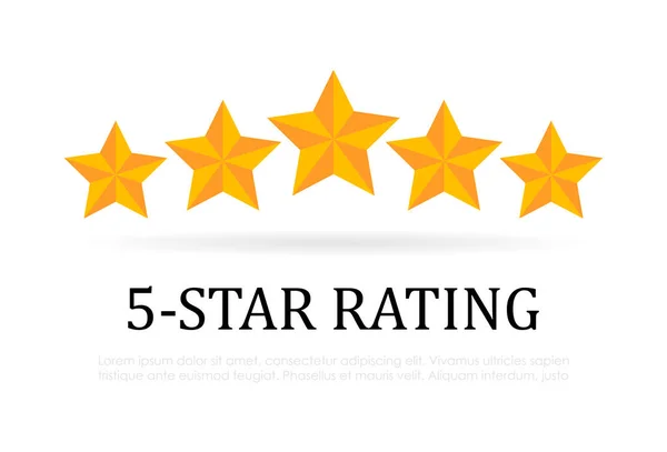Five Star Rating Vector Icon — Stock Vector