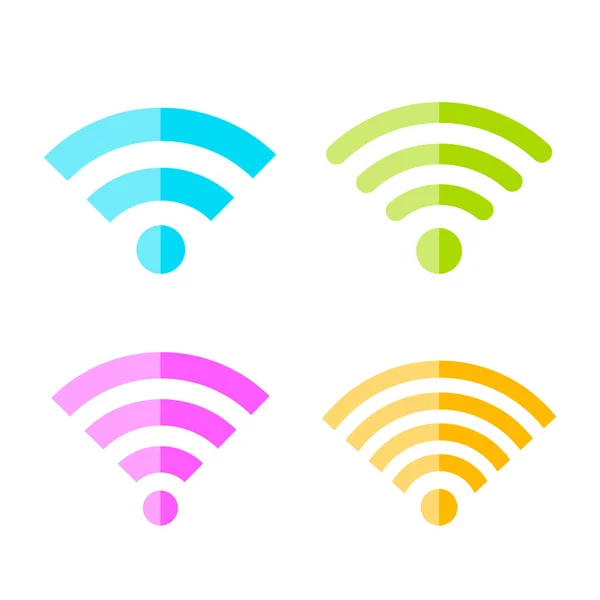 Ikon Vektor Sinyal Wifi Internet - Stok Vektor