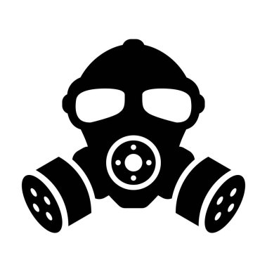 Eski gaz maskeli vektör silueti