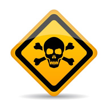 Kafatası tehlike vektör işareti